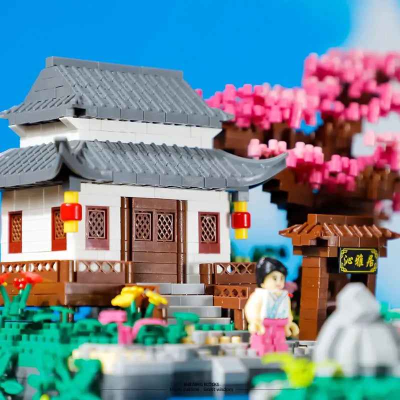 Brillante escena del templo japonés 🌊