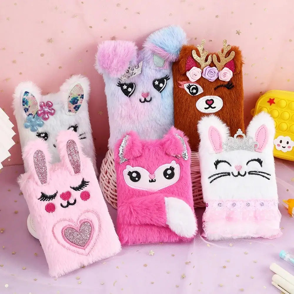 Cuadernos de peluche kawaii