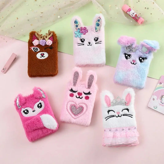 Cuadernos de peluche kawaii