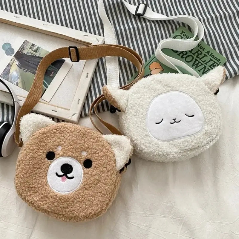 Neko, Shiba and Hitsuji Plush Bags